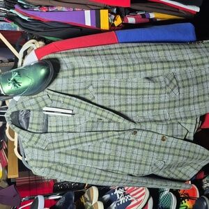 Men's Green Plaid Blazer